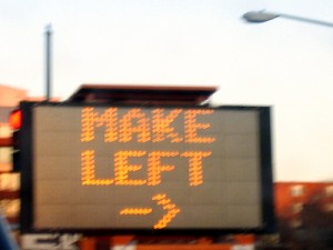 make left sign